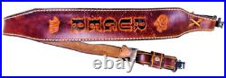 Vintage Ruger Co. Brown Tooled Leather Padded Rifle Sling Complete