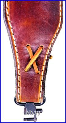 Vintage Ruger Co. Brown Tooled Leather Padded Rifle Sling Complete