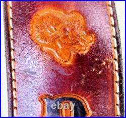 Vintage Ruger Co. Brown Tooled Leather Padded Rifle Sling Complete