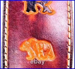 Vintage Ruger Co. Brown Tooled Leather Padded Rifle Sling Complete