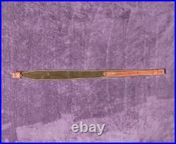 Vintage Safariland brown leather adjustable rifle sling