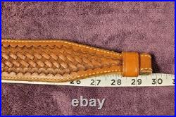 Vintage Safariland brown leather adjustable rifle sling