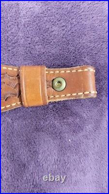 Vintage Safariland brown leather adjustable rifle sling