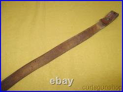 Vintage Savage Marked 1 Inch Brown Leather Rifle Sling