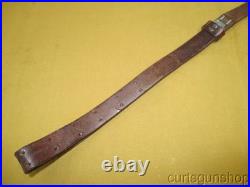Vintage Savage Marked 1 Inch Brown Leather Rifle Sling