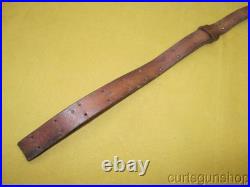 Vintage Savage Marked 1 Inch Brown Leather Rifle Sling