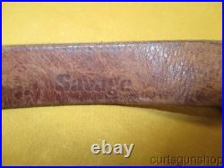 Vintage Savage Marked 1 Inch Brown Leather Rifle Sling