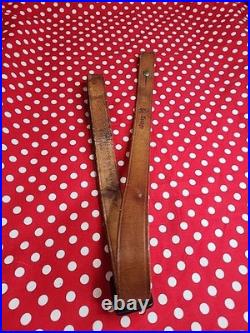 Vintage Savage Marked Leather Buckle Rifle Sling. 22 Sling Rifle Sling