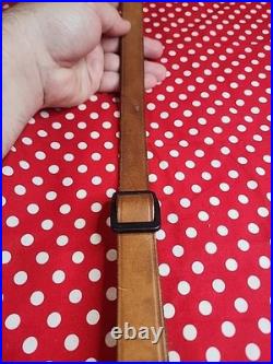Vintage Savage Marked Leather Buckle Rifle Sling. 22 Sling Rifle Sling