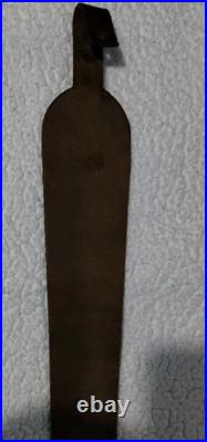 Vintage Savage stamped Brown Leather Rifle Sling missing metal connectors 42