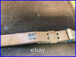 Vintage Springfield Model 14 Rifle 1 1/4 wide Rifle Leather Sling Military NEW