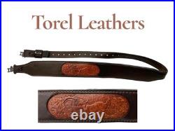 Vintage TOREL 4832 Rifle Gun Sling Deer Buck Stitched Leather / Suede USA