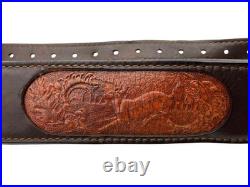 Vintage TOREL 4832 Rifle Gun Sling Deer Buck Stitched Leather / Suede USA
