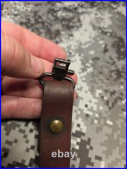 Vintage The George Lawrence Co #57 Leather Rifle Sling With Swivels