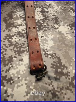 Vintage The George Lawrence Co #57 Leather Rifle Sling With Swivels