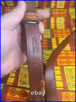 Vintage The George Lawrence Co #57 Leather Rifle Sling With Swivels