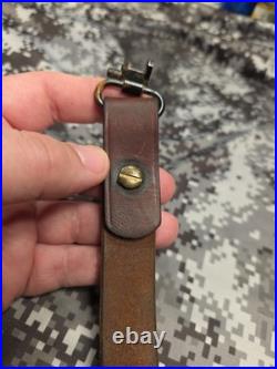 Vintage The George Lawrence Co #57 Leather Rifle Sling With Swivels
