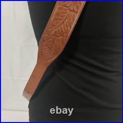 Vintage Tooled Leather Rifle Sling Floral Western Strap with New Uncle Mike's