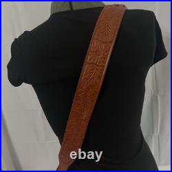 Vintage Tooled Leather Rifle Sling Floral Western Strap with New Uncle Mike's