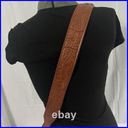 Vintage Tooled Leather Rifle Sling Floral Western Strap with New Uncle Mike's