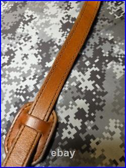 Vintage Tooled Whitetail Acorn Stitched Padded Suede Backed Leather Rifle Sling
