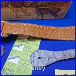 Vintage Torel Deluxe Gunslinger Rifle Sling Harness Brown Leather Adjustable