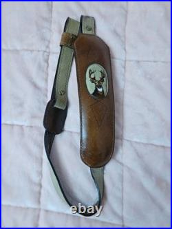 Vintage Torel Padded Leather & Suede Adjustable Rifle Sling Hunting Strap