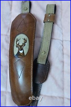 Vintage Torel Padded Leather & Suede Adjustable Rifle Sling Hunting Strap