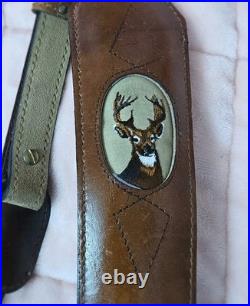 Vintage Torel Padded Leather & Suede Adjustable Rifle Sling Hunting Strap