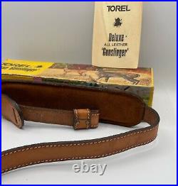 Vintage Torel Rifle Padded Leather Sling Eagle #4825 Perfect Condition Withbox