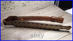 Vintage Torel Rifle & Shotgun 2 Tone Embossed Leather Sling