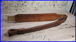 Vintage Torel Rifle & Shotgun 2 Tone Embossed Leather Sling