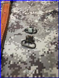 Vintage Torel Suede White Stitched Tooled Whitetail Padded Leather Rifle Sling