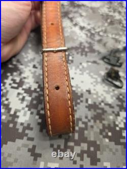 Vintage Torel Suede White Stitched Tooled Whitetail Padded Leather Rifle Sling