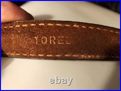Vintage Torel Tooled Brown Bear Grizzly Leather Rifle Padded Sling Model 4753