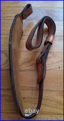 Vintage Torel Tooled Brown Bear Grizzly Leather Rifle Padded Sling Model 4753