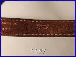 Vintage Torel Tooled Brown Bear Grizzly Leather Rifle Padded Sling Model 4753