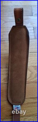 Vintage Torel Tooled Brown Bear Grizzly Leather Rifle Padded Sling Model 4753