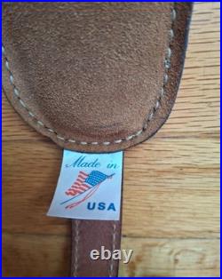 Vintage Torel Tooled Brown Bear Grizzly Leather Rifle Padded Sling Model 4753