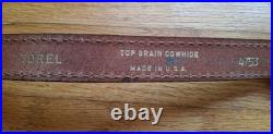 Vintage Torel Tooled Brown Bear Grizzly Leather Rifle Padded Sling Model 4753