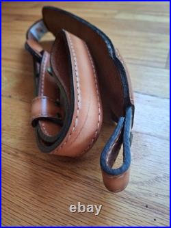 Vintage Torel Tooled Brown Bear Grizzly Leather Rifle Padded Sling Model 4753
