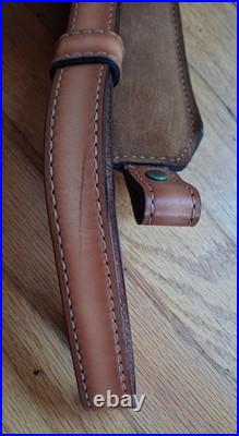 Vintage Torel Tooled Brown Bear Grizzly Leather Rifle Padded Sling Model 4753