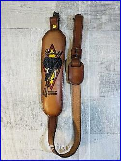 Vintage Torel Weatherby Rifle Sling 4770 Tooled Elephant Hunting 300 WBY MAG