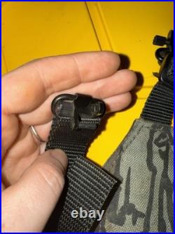 Vintage Trebark Gun Sling Adjustable Camo and Leather Rifle Sling