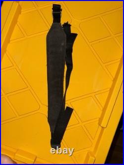 Vintage Trebark Gun Sling Adjustable Camo and Leather Rifle Sling