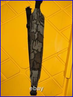 Vintage Trebark Gun Sling Adjustable Camo and Leather Rifle Sling