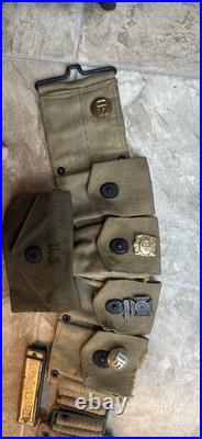 Vintage US Military Lot WWI WWII Korean Vietnam Gear Canteen Belt Sling