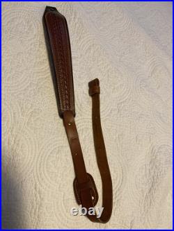 Vintage USA Hunter Leather Cobra Style Rifle Quick Adjust Rifle Sling 71393 NICE