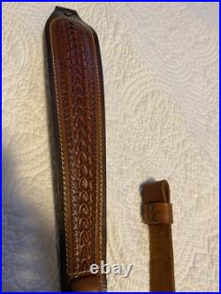 Vintage USA Hunter Leather Cobra Style Rifle Quick Adjust Rifle Sling 71393 NICE