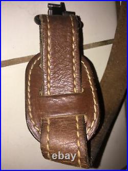Vintage Used Torel Padded Leather Rifle Sling with Quick Release (See Pics)